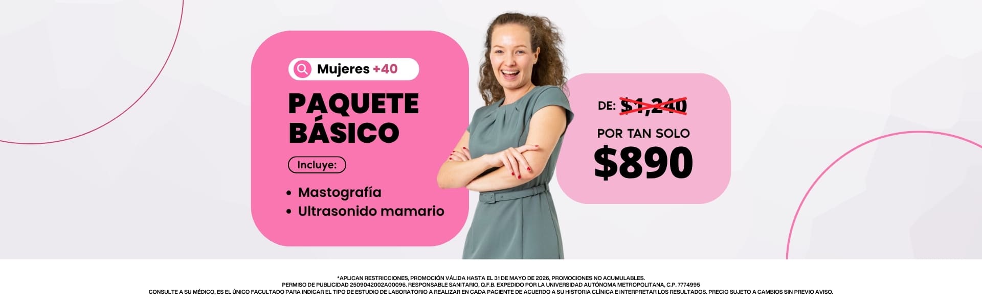 Promoción M40 Básico en Laboratorio Xotepingo CDMX