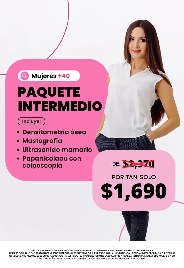 Promoción M40 Intermedio en Laboratorio Xotepingo CDMX