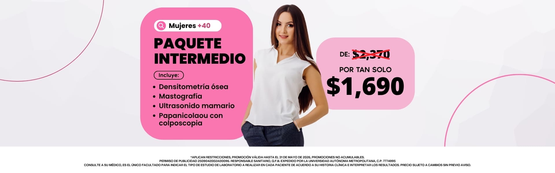 Promoción M40 Intermedio en Laboratorio Xotepingo CDMX